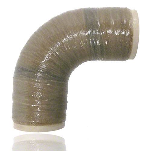 UP-GF-PVDF Bogen 90&deg; DIN 16 966, Form E1, Rohrtyp B, Liner PVDF, mit Laminatende, PN 10