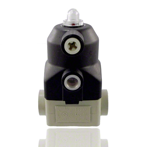 PP 2/2-Wege-Membranventil, pneumatische Ausf&uuml;hrung, Schwei&szlig;muffe, NO, Typ 187