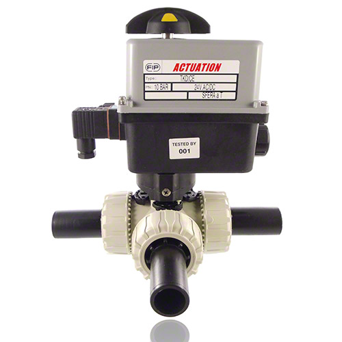 PP 3/2-Wege-Kugelhahn, elektrische Ausf&uuml;hrung