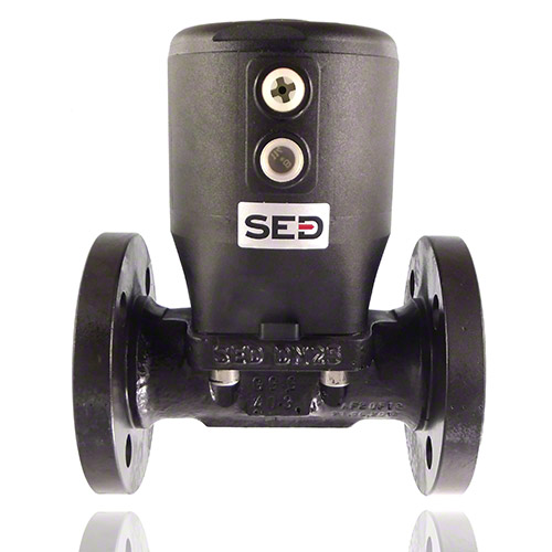 2/2-Wege-Metallflansch-Membranventil, Funktion NO, Steuerluftanschluss 90&deg; zum Durchfluss