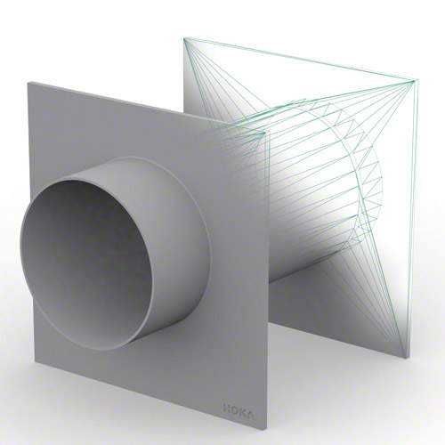 PPs Wanddurchf&uuml;hrung mit geschwei&szlig;ter Wandabschlu&szlig;platte