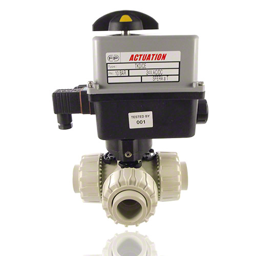 E-Kugelhahn&nbsp; L- Bohrung