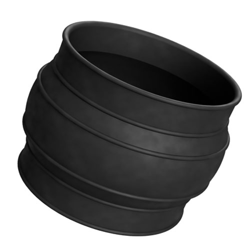 PP-el Basis Kugelmanschette f&uuml;r Befestigung mit Spannband, elektrisch leitf&auml;hig