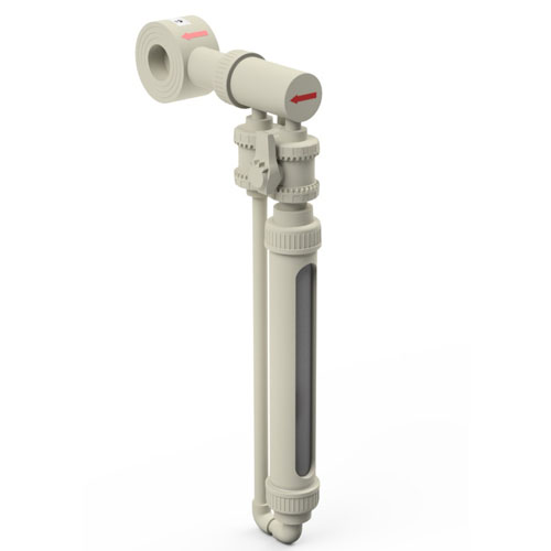 Nebenstromdurchflussmessger&auml;t PP-H Typ DST-PP PN 10 DN 50